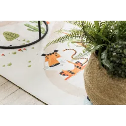 BAMBINO 1165 Zoo Washable Kids Rug Beige