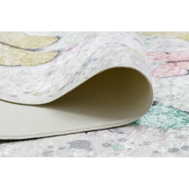 BAMBINO 1610 Butterflies Washable Kids Rug Cream