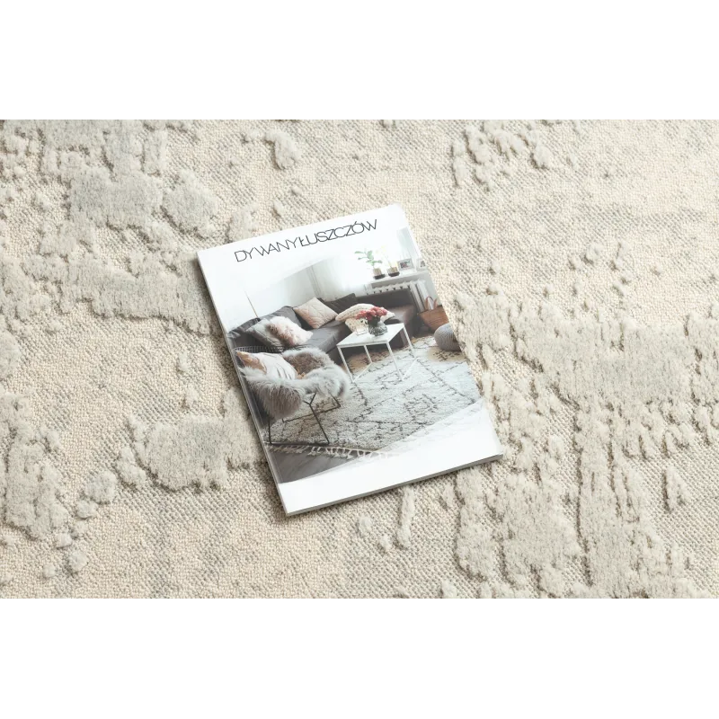 Modern cream and grey wool rug FLUX 461.2.AE120 for contemporary spaces