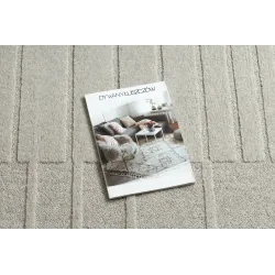 Stylish wool rug in beige and grey, perfect for modern interiors
