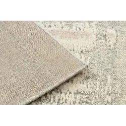 FLUX rug with a structural pattern made of wool in cream and pink