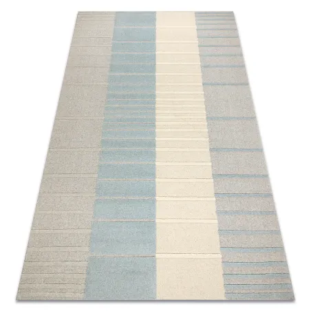 FLUX 461.3 Grey Blue Wool Rug, structural design, loft style