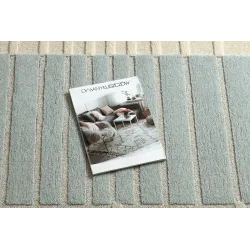 Stylish grey blue wool rug FLUX 461.3 for modern interiors