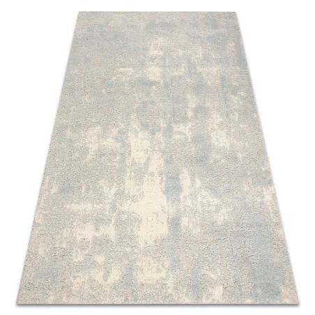FLUX Abstract Wool Rug in grey and blue, perfect for modern interiors