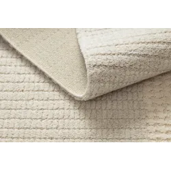 Loft-style wool rug FLUX in blue for living room or bedroom