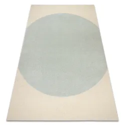 FLUX 461.10 wool geometric rug in blue and cream tones