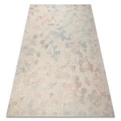 FLUX 461.60 wool geometric rug in cream and blue abstract design