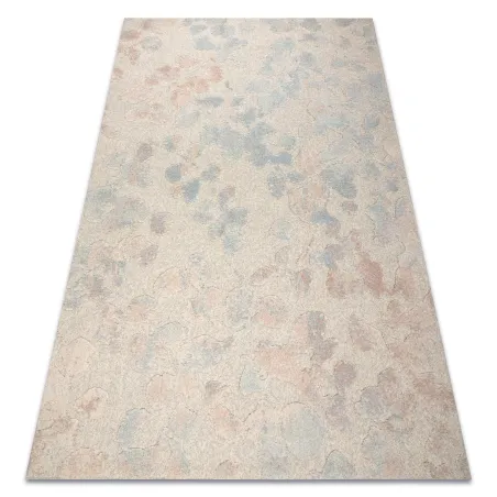FLUX 461.60 wool geometric rug in cream and blue abstract design