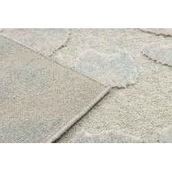 Soft textured wool rug FLUX 461.60 with a geometric pattern