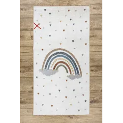 BONO 724 Rainbow Heart Rug