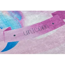 BAMBINO Washable Kids Unicorn Rainbow Rug