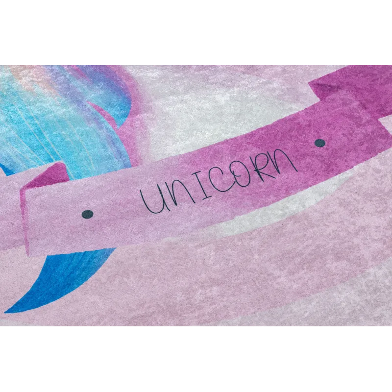 BAMBINO Washable Kids Unicorn Rainbow Rug