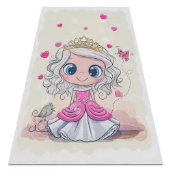 Princess Hearts Washable Rug BAMBINO 43020