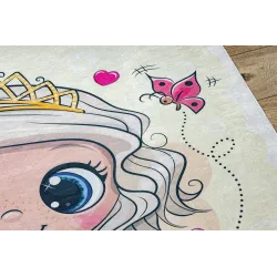 Princess Hearts Washable Rug BAMBINO 43020