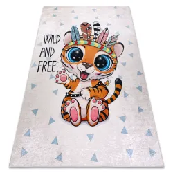 BAMBINO Washable Children's Rug White