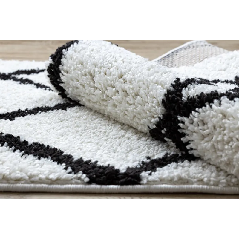 Berber Cross White Runner Rug