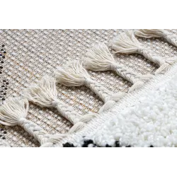Berber Cross White Runner Rug