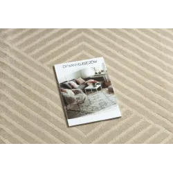 Modern taupe rug BALANCE, stylish geometric pattern for any room