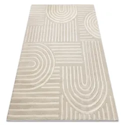 BALANCE 1918 taupe geometric rug, modern carpet for living spaces