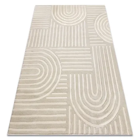 BALANCE 1918 taupe geometric rug, modern carpet for living spaces