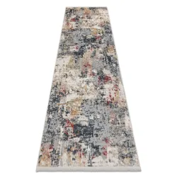 DISTIN 0123A modern rug in pink with fringes - classic design