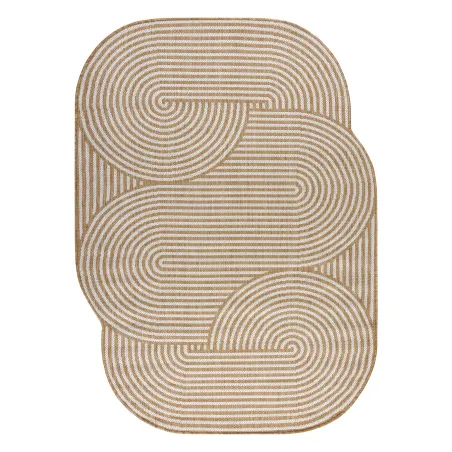 ORGANIC 1835 geometric rug in cream made of sisal - modern design
