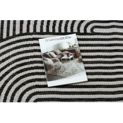 Modern ORGANIC 2131 rug in cream and black, a stylish addition to any space