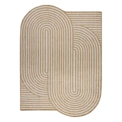 ORGANIC 2131 geometric cream rug made of natural sisal