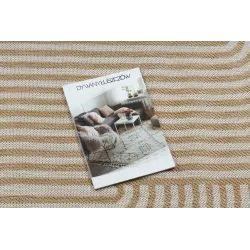 Modern sisal rug in cream with irregular shape