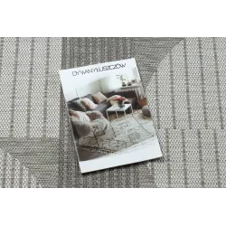 Dywan ORGANIC 2769 sizal Geometryczny ecru / szary - naturalny, nowoczesny nieregularny kształt