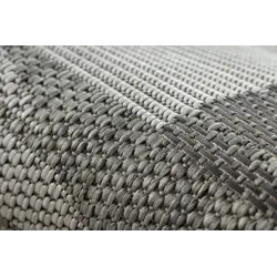 Dywan ORGANIC 2769 sizal Geometryczny ecru / szary - naturalny, nowoczesny nieregularny kształt