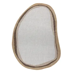 ORGANIC 2125 cream sisal rug - modern irregular shape for stylish decor