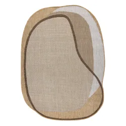 ORGANIC 2123 Sisal Beige Rug in natural stone color and ecru