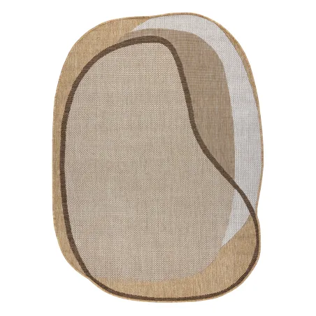 ORGANIC 2123 Sisal Beige Rug in natural stone color and ecru