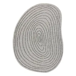 ORGANIC Tree Stump 2743 cream sisal rug, modern irregular shape