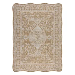 ORGANIC 2762 Sisal Ornament rug in natural ecru, modern irregular shape