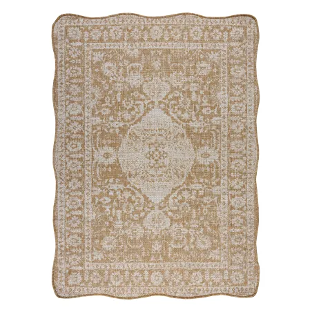 ORGANIC 2762 Sisal Ornament rug in natural ecru, modern irregular shape