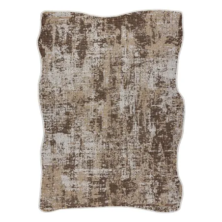ORGANIC 2755 sisal rug in ecru, modern irregular shape for stylish interiors