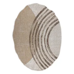 Modern ORGANIC 2767 sisal geometric rug in ecru/natural color
