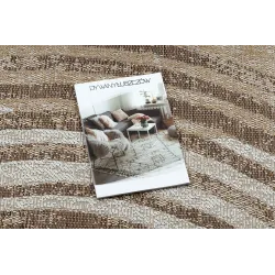 Ecru colored modern sisal rug ORGANIC 2767 with geometric design
