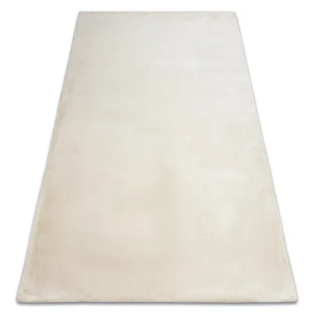 BUNNY ivory rug, modern design with rabbit fur imitation