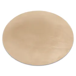 BUNNY round rug in macchiato color, rabbit fur imitation, modern carpet