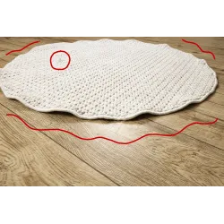 Modern round CASABLANCA LOOP rug in elegant white color