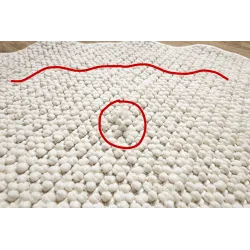 Soft CASABLANCA LOOP rug, round shape, pleasant texture