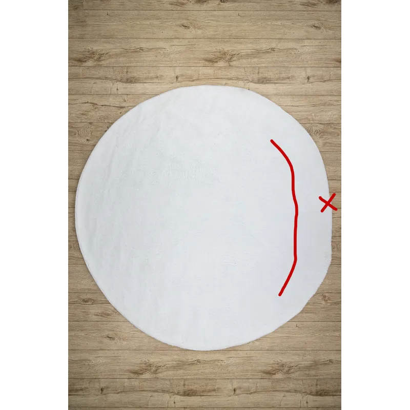 LINDO White Round Rug
