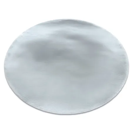 Round shaggy carpet TEDDY NEW Dream in thick silver plush