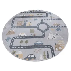 BONO 726 Grey Round Rug