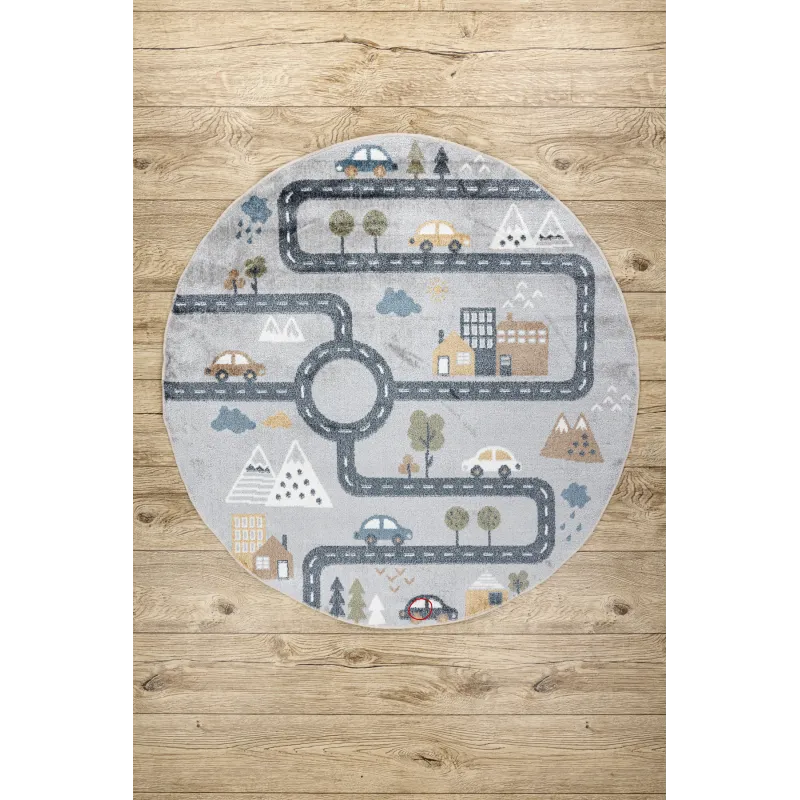 BONO 726 Grey Round Rug