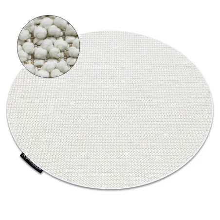 CASABLANCA LOOP soft white round rug, looped texture - 2nd choice