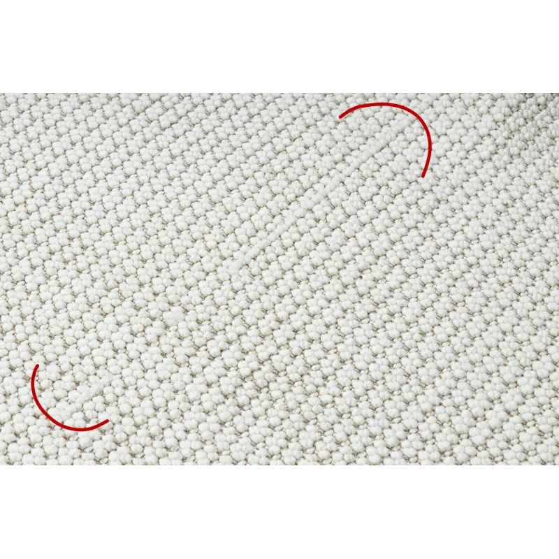 Soft white CASABLANCA LOOP rug, perfect for contemporary spaces